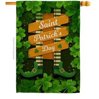 Leprechaun Legs House Flag | St. Patrick's Day, Two Sided, Flags