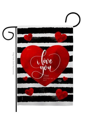 Love You Day Garden Flag | Valentine, Two Sided, Garden, Flags