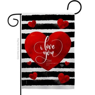Love You Day Garden Flag | Valentine, Two Sided, Garden, Flags