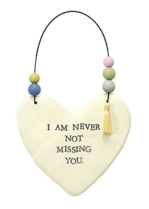 Missing You Hanging Heart | Home Décor | Ceramic Hearts
