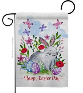 Spring Bunny Garden Flag | Easter, Two Sided, Cool, Garden, Flag