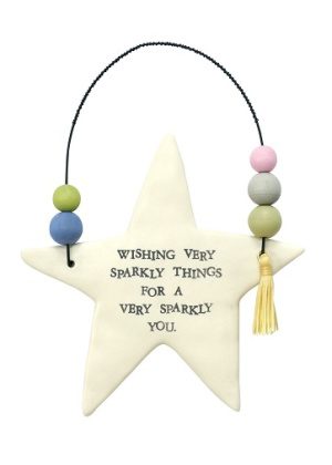 Wishing Hanging Star | Home Décor | Gift Ideas | Ceramic Hearts