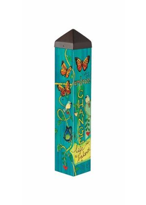 Accepting Change Art Pole | Art Poles | Yard Poles | Peace Poles
