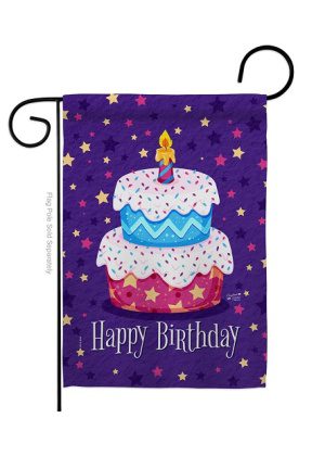 Celebrate Birthday Cake Garden Flag | Celebration, Birthday, Flags