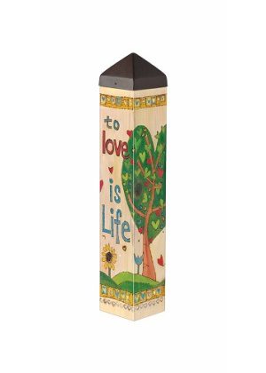 Love Is Life Art Pole | Art Poles | Yard Poles | Peace Poles