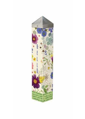 Summer Flowers Art Pole | Art Poles | Yard Poles | Peace Poles