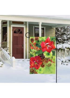 Amaryllis Bouquet Garden Flag | Winter, Floral, Yard, Garden, Flag