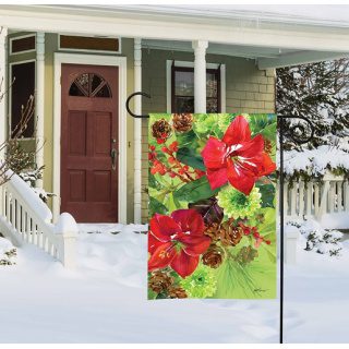 Amaryllis Bouquet Garden Flag | Winter, Floral, Yard, Garden, Flag