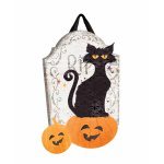 Black Cat and Pumpkins Door Décor | Door Hanger | Door Décor