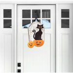 Black Cat and Pumpkins Door Décor | Door Hanger | Door Décor
