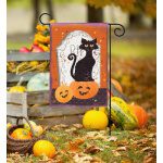 Black Cat and Pumpkins Garden Flag | Halloween, Garden, Flags