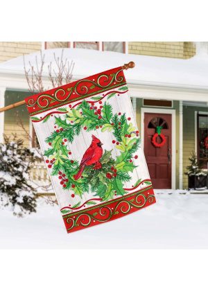 Cardinal Joy House Flag | Christmas, Cool, Outdoor, House, Flags