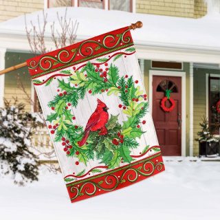 Cardinal Joy House Flag | Christmas, Cool, Outdoor, House, Flags
