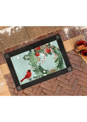 Cardinal Wreath Doormat | Decorative Doormats | MatMates