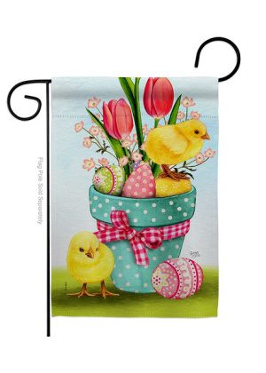 Chicks On Eggs Garden Flag | Easter, Two Sided, Garden, Flags