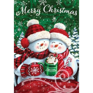 Cocoa Couple Flag | Christmas, Snowman, Decorative, Lawn, Flag