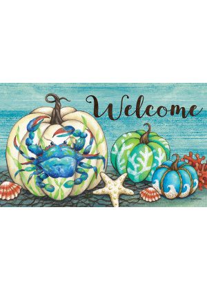 Crabby Pumpkin Doormat | Decorative Doormats | MatMates