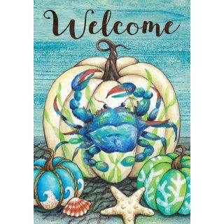 Crabby Pumpkin Flag | Fall, Thanksgiving, Decorative, Lawn, Flags