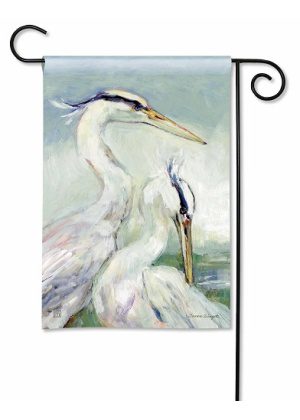 Egrets Garden Flag | Spring, Summer, Bird, Beach, Garden, Flags