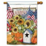 Fall Flags House Flag | Fall, Floral, Bird, Outdoor, House, Flags