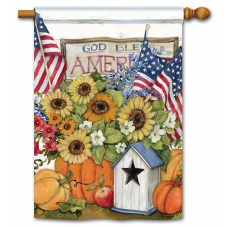 Fall Flags House Flag | Fall, Floral, Bird, Outdoor, House, Flags