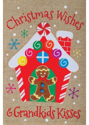 Gingerbread House Flag | Christmas, Burlap, Cool, Garden, Flags