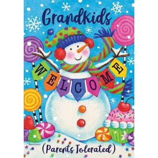 Grandkids Snowman Flag | Winter, Snowman, Decorative, Flags