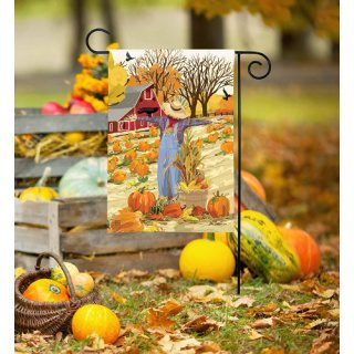 Harvest Scarecrow Garden Flag | Fall, Decorative, Garden, Flags