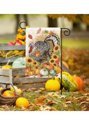 Harvest Turkey Garden Flag | Fall, Thanksgiving, Garden, Flags