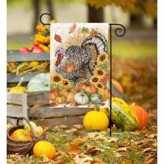 Harvest Turkey Garden Flag | Fall, Thanksgiving, Garden, Flags