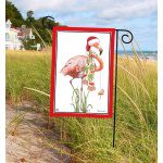 Ho Ho Flamingo Garden Flag Image