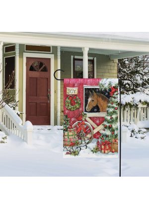 Horse For Christmas Garden Flag | Christmas, Cool, Garden, Flags