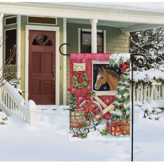 Horse For Christmas Garden Flag | Christmas, Cool, Garden, Flags