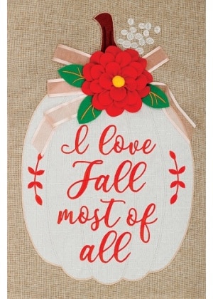 I Love Fall Flag | Burlap, Fall, Double Sided, Cool, Garden, Flags