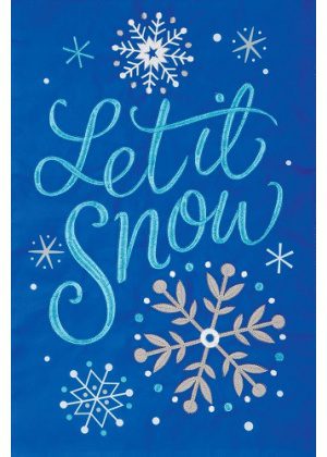 Let It Snow Flag | Applique, Winter, Two Sided, Cool, Garden, Flags