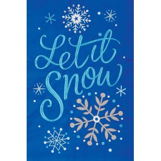Let It Snow Flag | Applique, Winter, Two Sided, Cool, Garden, Flags