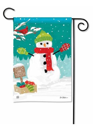 Mix and Match Garden Flag | Winter, Bird, Snowman, Garden, Flag