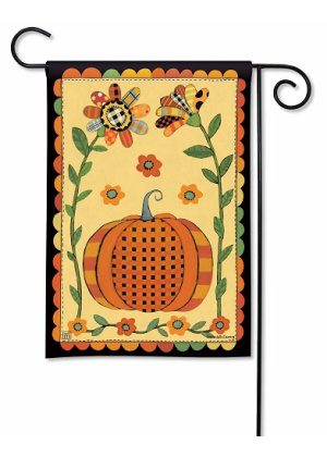 Patchwork Pumpkin Garden Flag | Fall, Floral, Yard, Garden, Flags