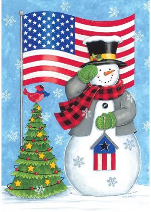 Patriotic Snowman Flag | Christmas, Snowman, Decorative, Flags