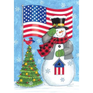 Patriotic Snowman Flag | Christmas, Snowman, Decorative, Flags