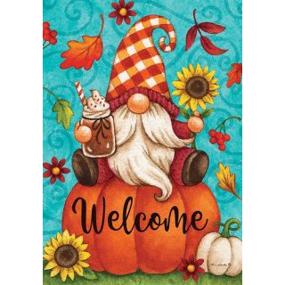 Pumpkin Gnome Flag | Fall Flags | Welcome Flag | Decorative Flag