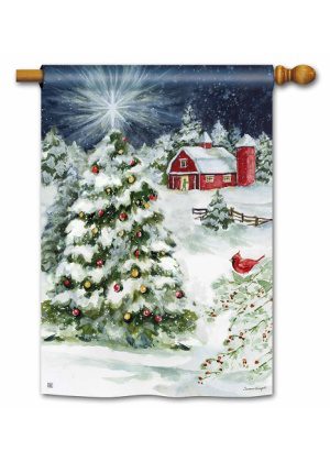 Red Barn Christmas House Flag | Christmas, Outdoor, House, Flag