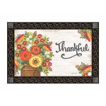 Rustic Fall Flowers Doormat | MatMates | Decorative Doormats