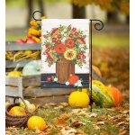 Rustic Fall Flowers Garden Flag | Fall, Floral, Yard, Garden, Flags