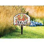 Rustic Fall Flowers Yard Sign | Address Plaques | Yard Signs