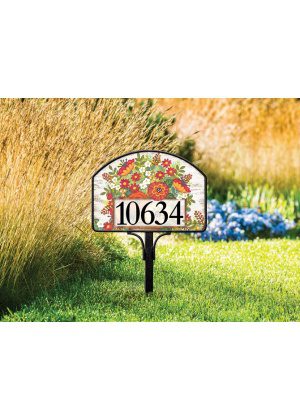 Rustic Fall Flowers Yard Sign | Address Plaques | Yard Signs