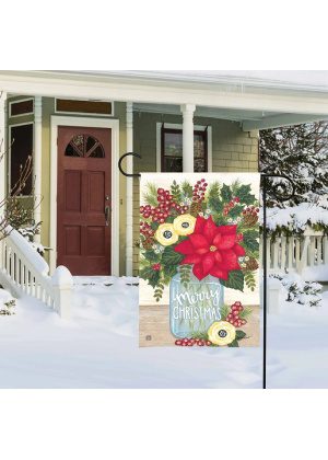 Rustic Winter Bouquet Garden Flag | Christmas, Garden, Flags