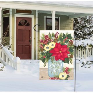 Rustic Winter Bouquet Garden Flag | Christmas, Garden, Flags