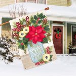 Rustic Winter Bouquet House Flag | Christmas, Cool, House, Flags