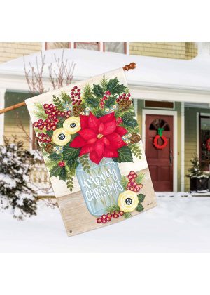 Rustic Winter Bouquet House Flag | Christmas, Cool, House, Flags